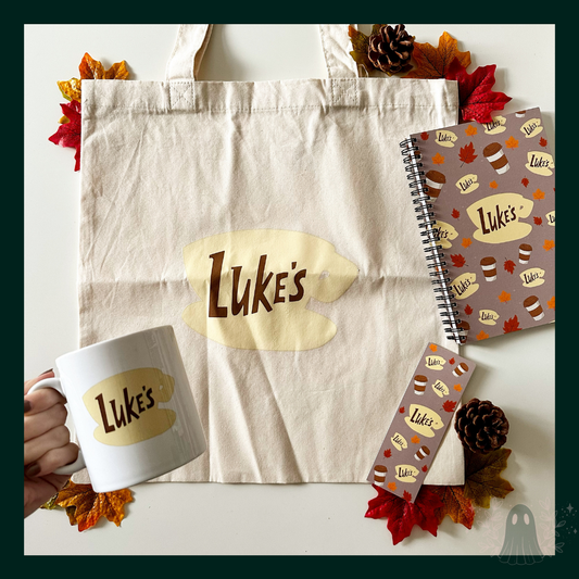 Luke's Bundle - Notebook, Tote Bag, Mug, & Bookmark Set